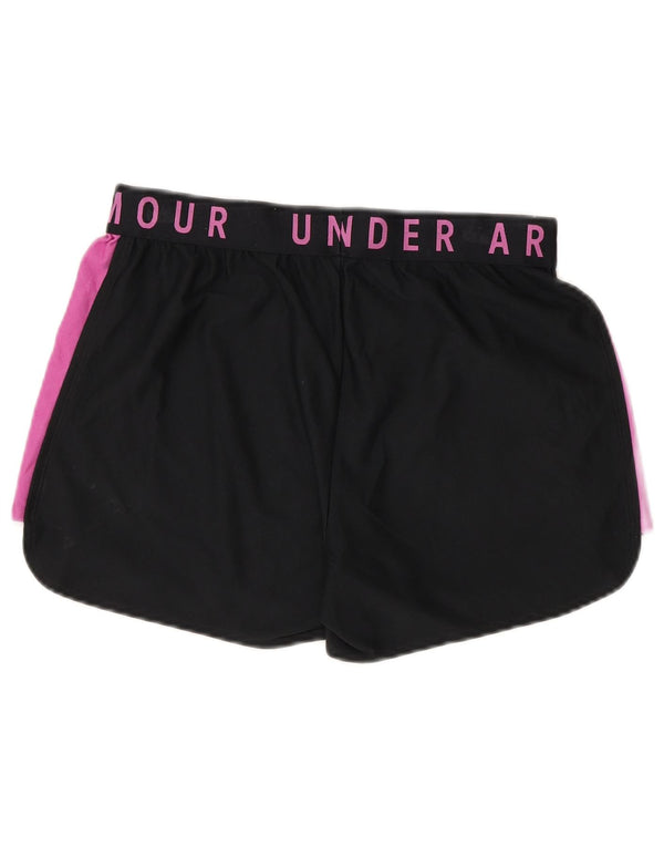 Shorts esportivo feminino Under Armour Heat Gear UK 12 médio preto colorblock