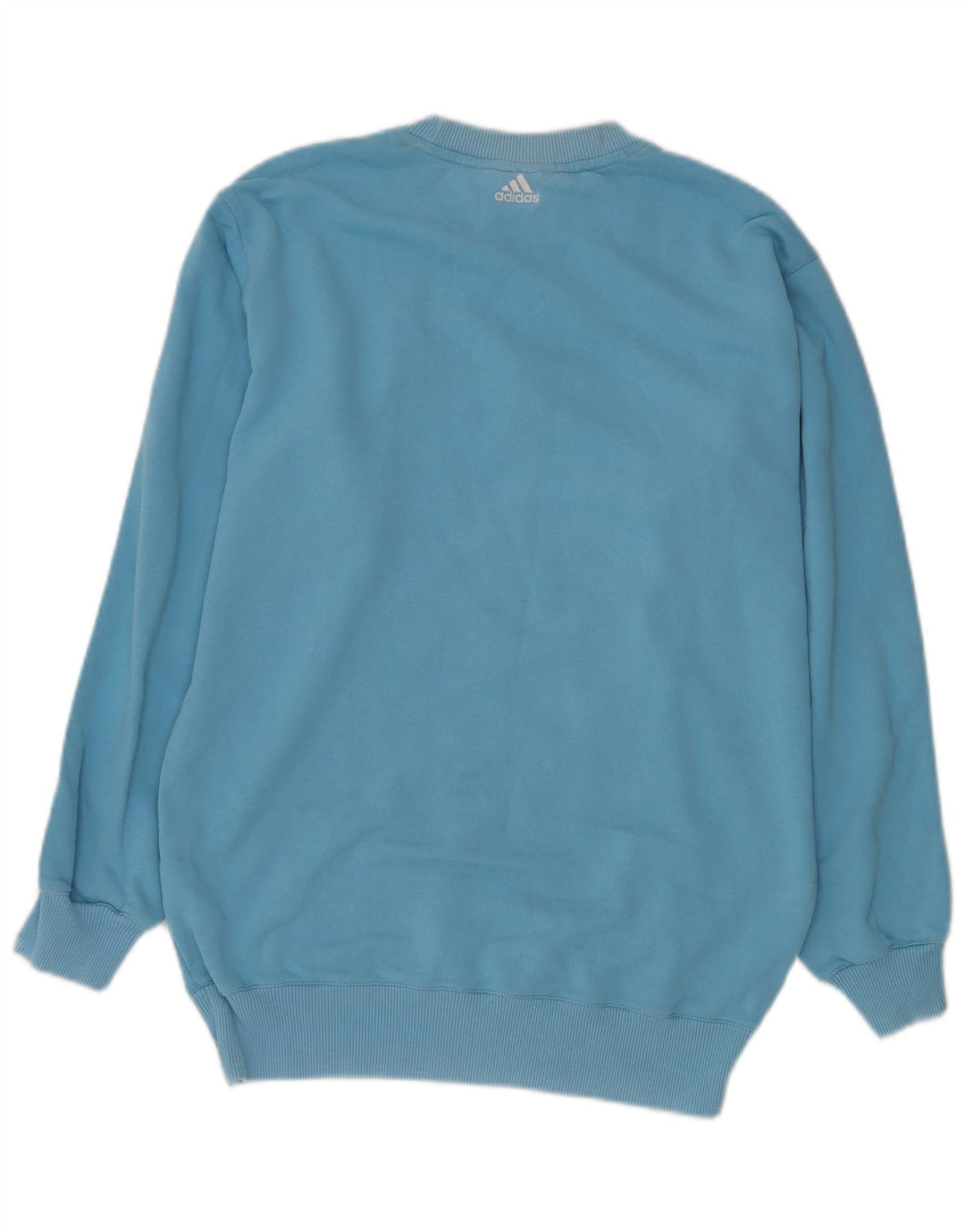ADIDAS Meninos Oversized Graphic Sweatshirt Jumper 15-16 Anos Azul Algodão