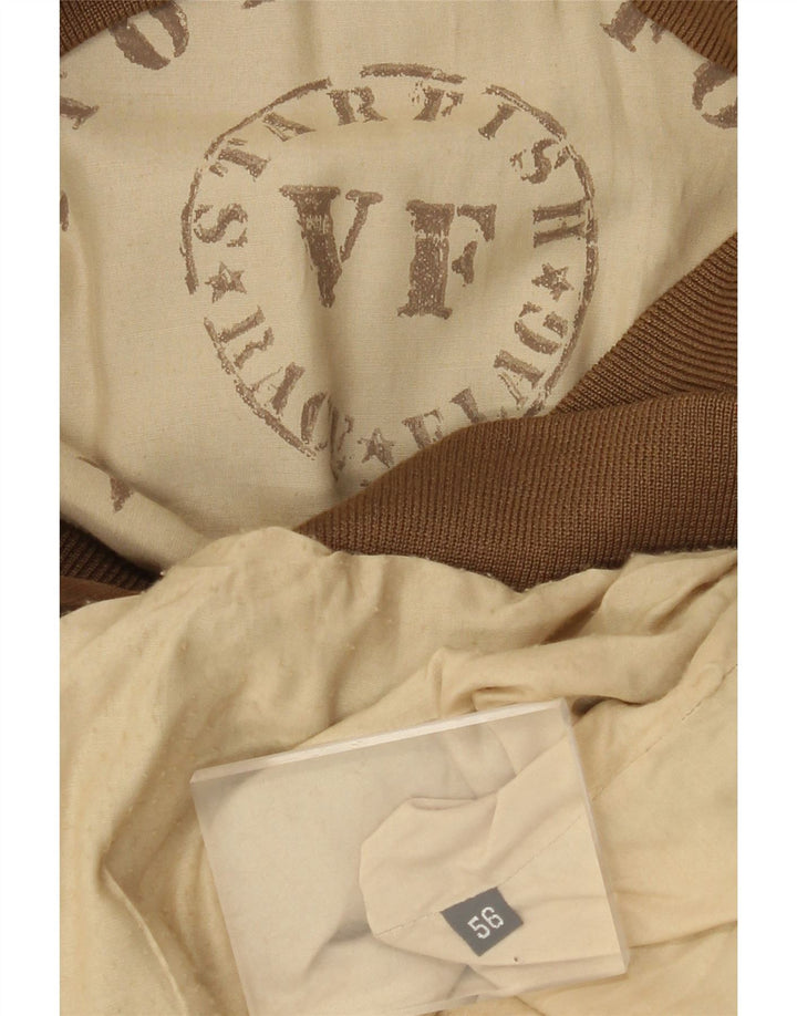 Jaqueta bomber masculina VINTAGE IT 56 3XL marrom