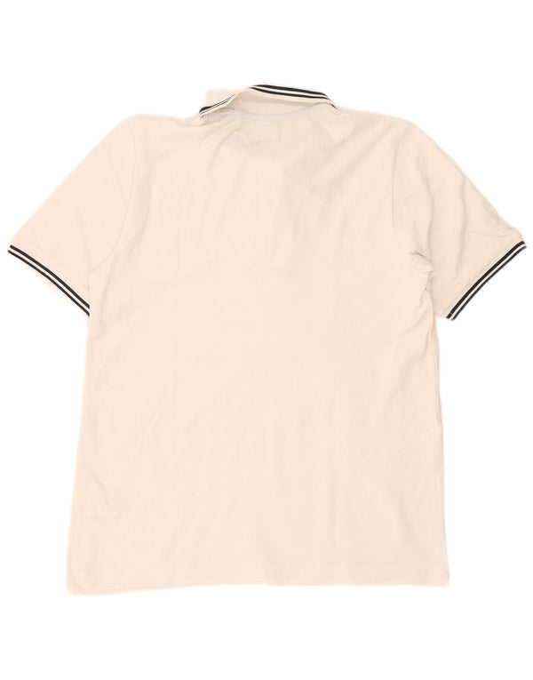 Camisa polo masculina KAPPA de algodão branco médio