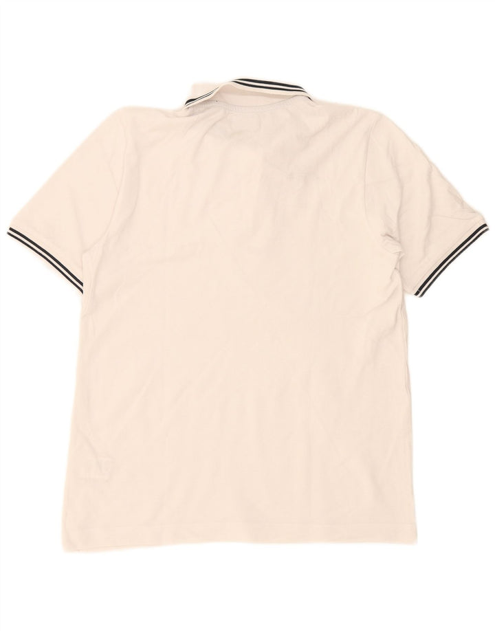 Camisa polo masculina KAPPA de algodão branco médio