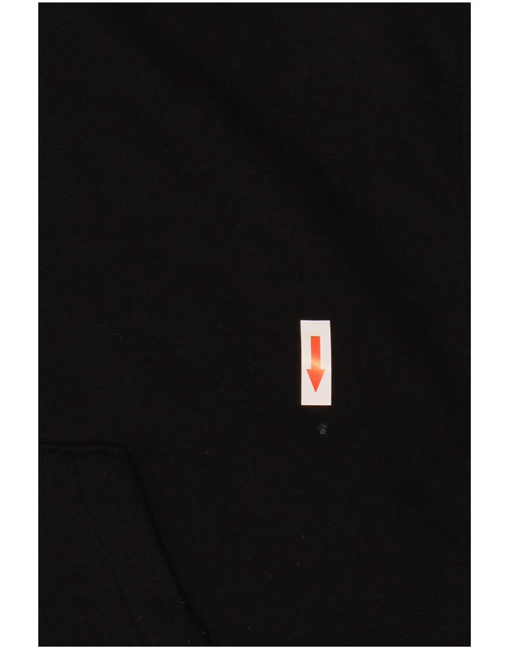 Zara Womens Crop Hoodie Jumper UK 14 Médio Preto Poliéster