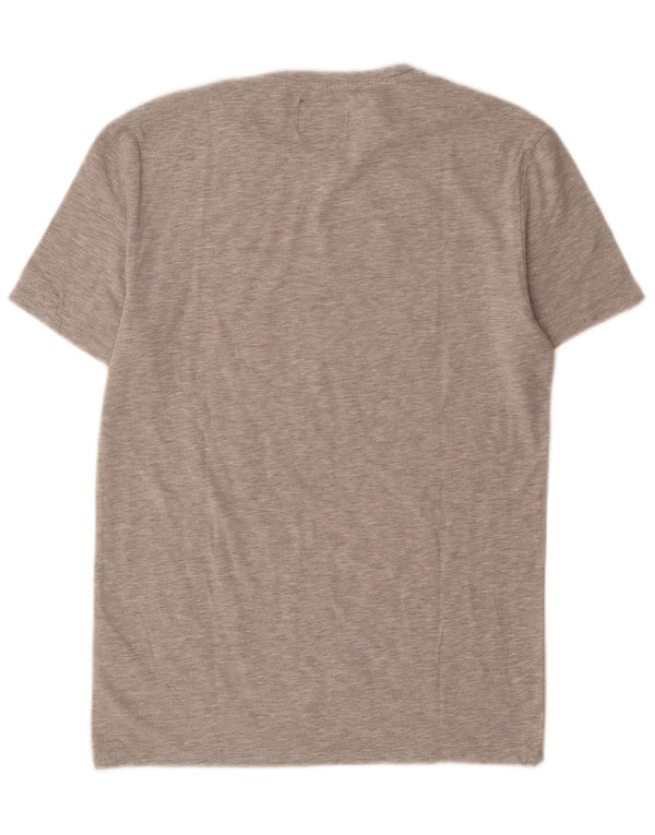 Guess Mens Graphic T-Shirt Top Algodão Cinza Médio