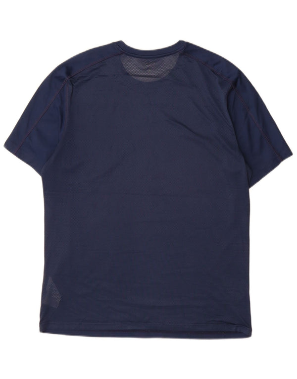 Camiseta masculina Reebok Speedwick Top médio azul marinho poliéster