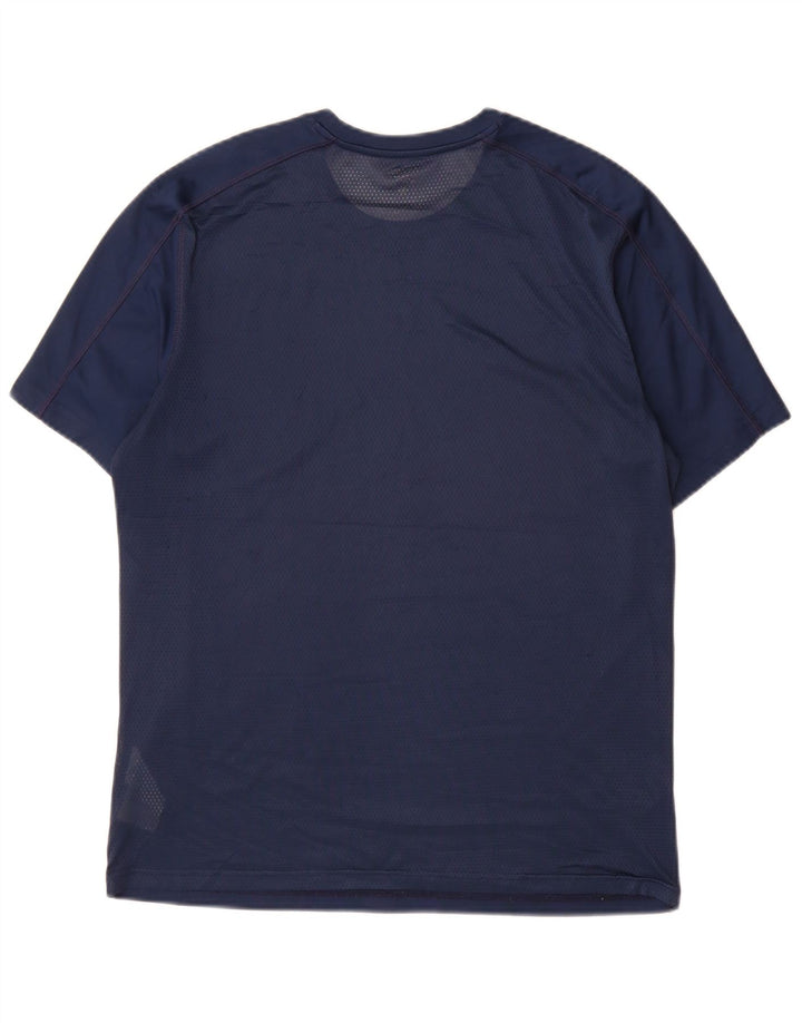 Camiseta masculina Reebok Speedwick Top médio azul marinho poliéster