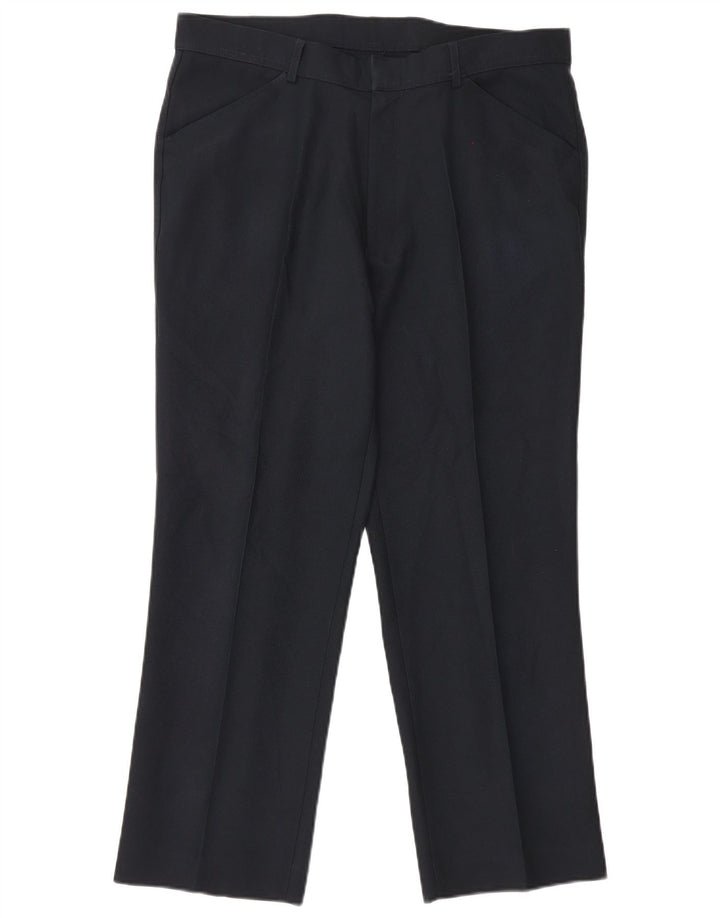Calça masculina reta casual Farah W38 L29 poliéster preto