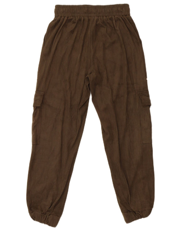 Calça jogger feminina Zara XS W24 L26 poliéster cáqui