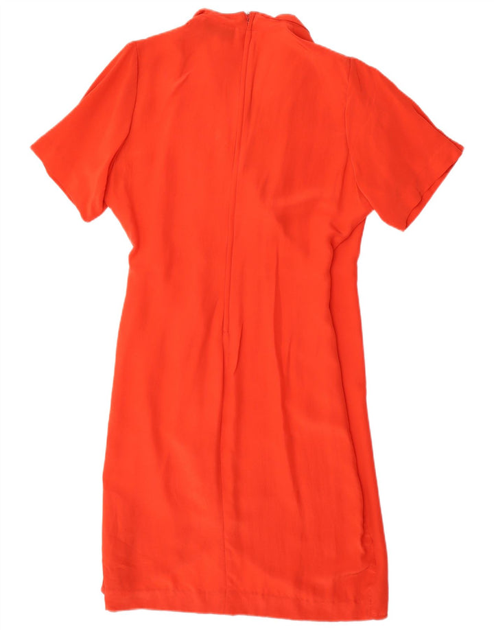 Vestido envolvente feminino VINTAGE IT 44 seda laranja médio