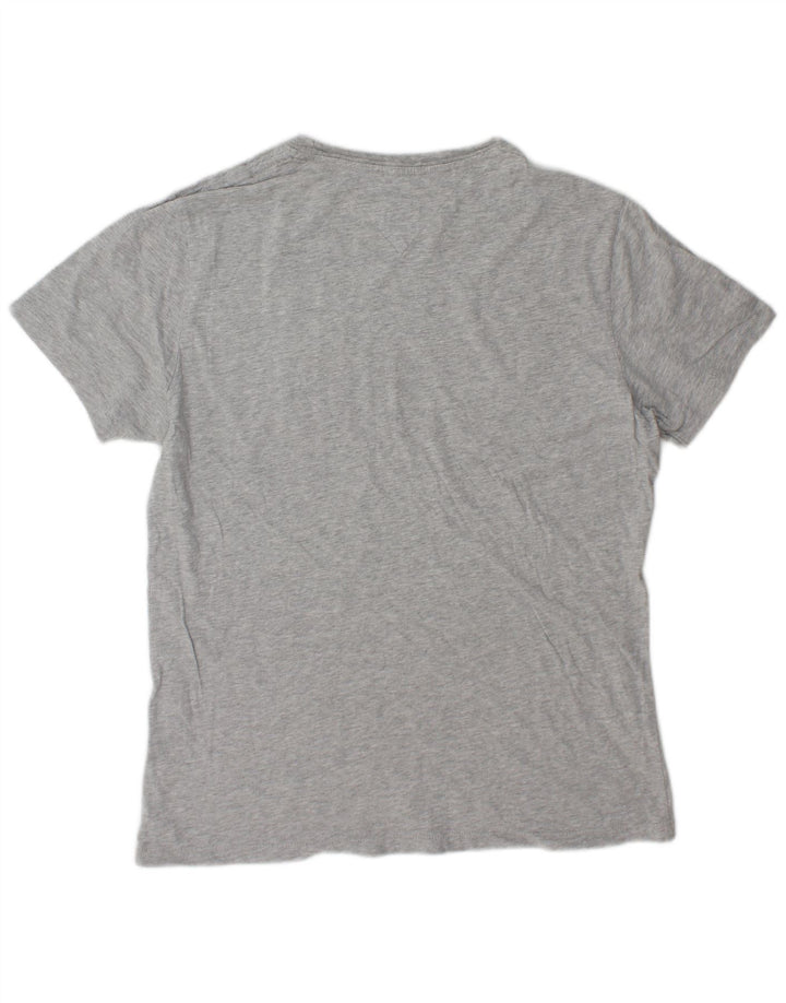 Tommy Hilfiger Camiseta masculina gráfica grande cinza
