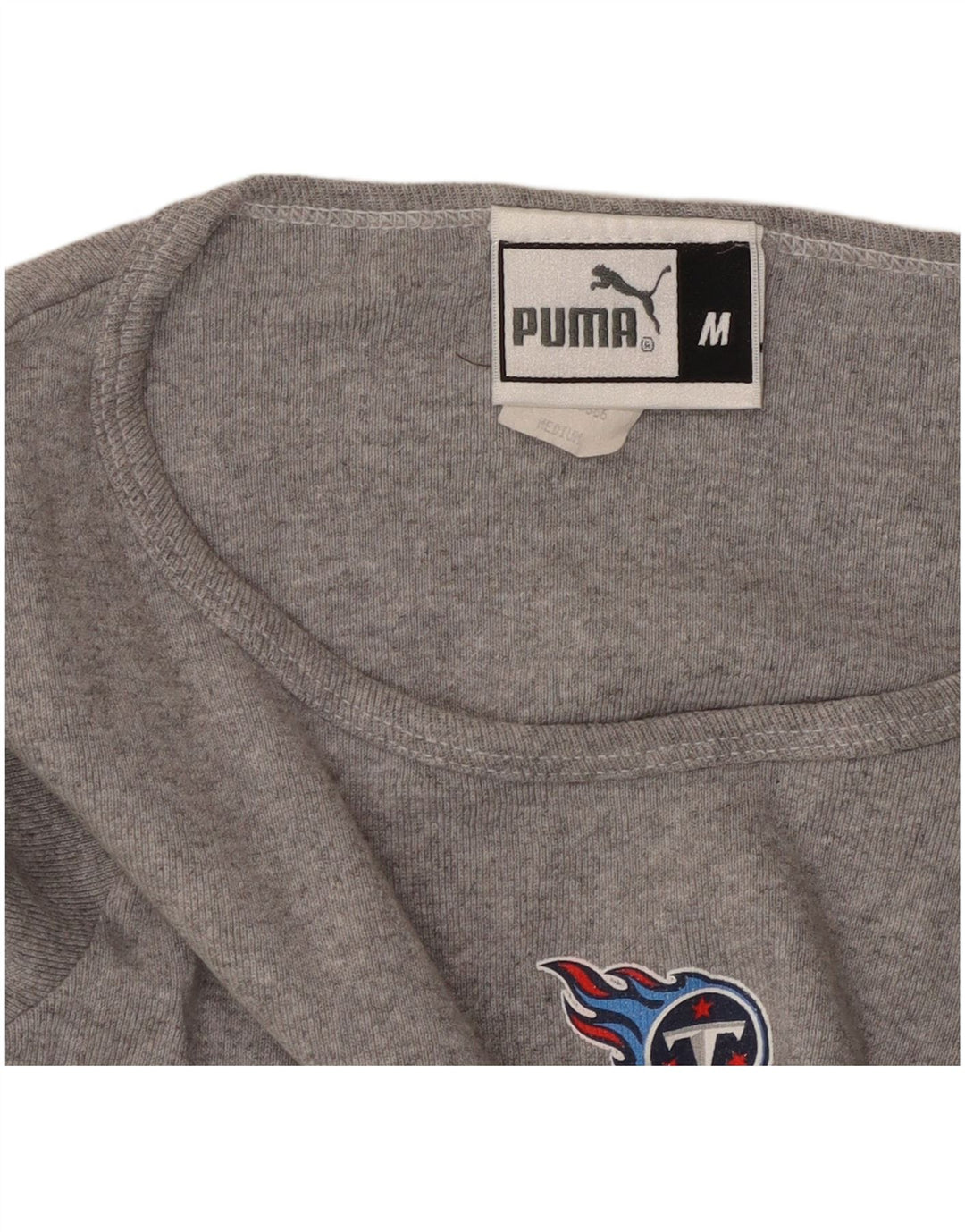 PUMA Girls Tennessee Titans Crop Top Manga Comprida 11-12 Anos Cinza Médio