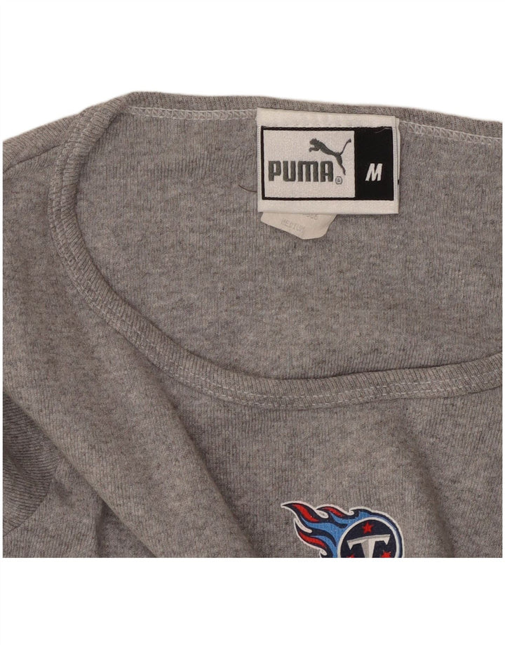 PUMA Girls Tennessee Titans Crop Top Manga Comprida 11-12 Anos Cinza Médio