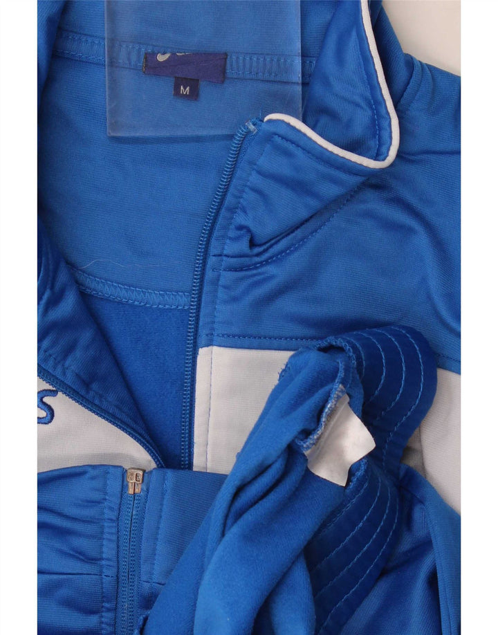 Asics Mens Graphic Tracksuit Top Jaqueta Médio Azul Colourblock Poliéster