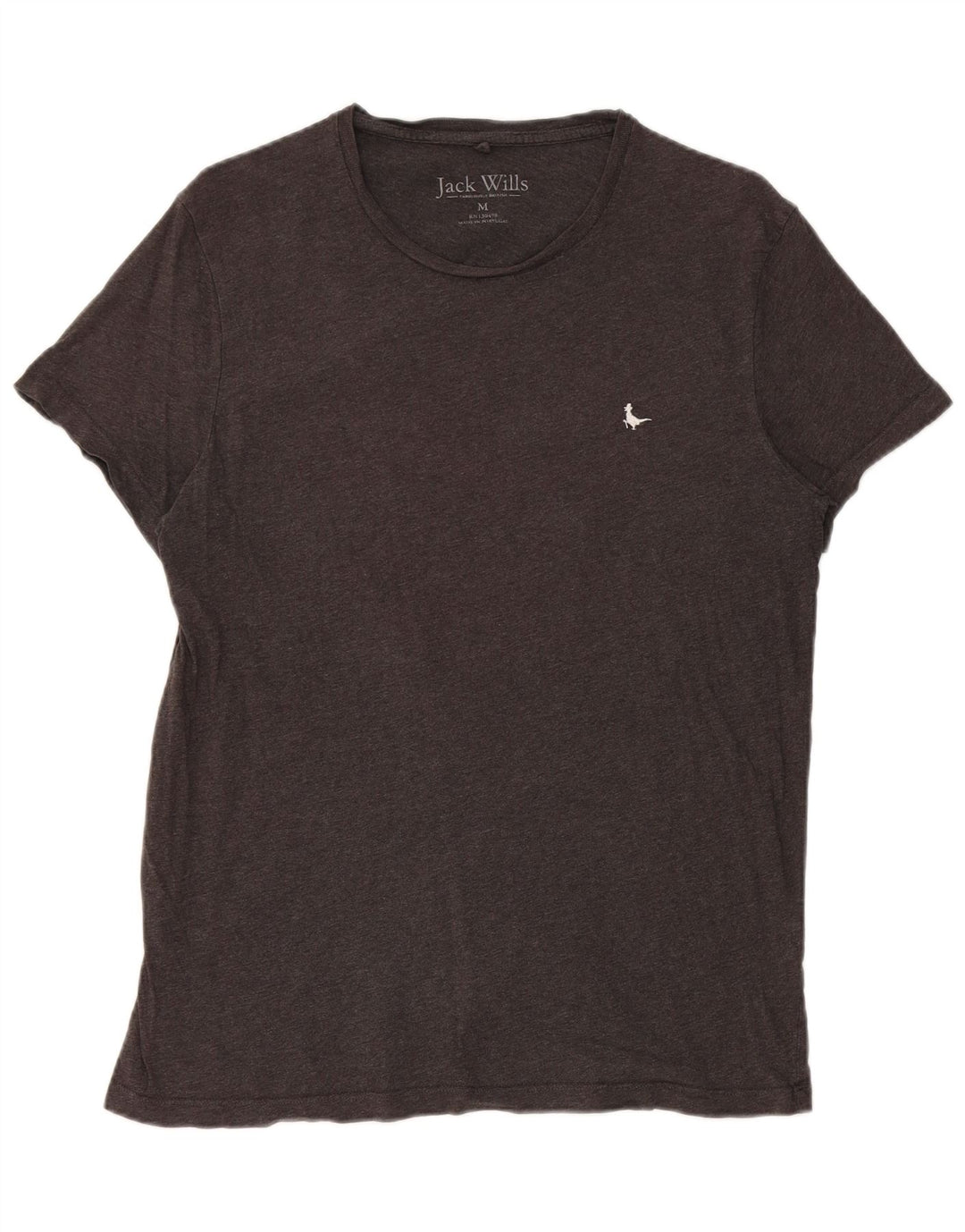 Camiseta feminina Jack Wills Top cinza médio algodão