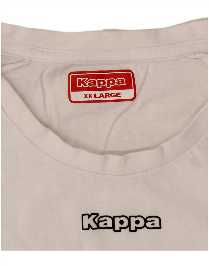 Camiseta gráfica masculina Kappa Top 2XL branca