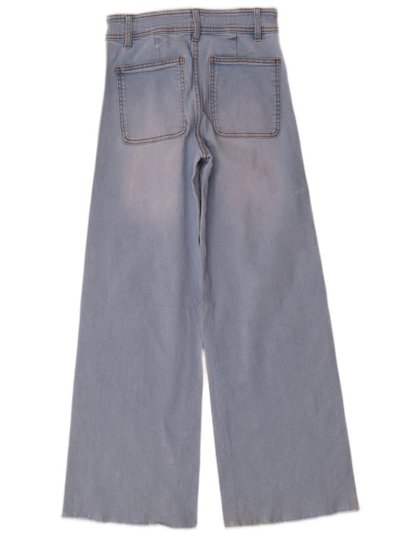 Zara Girls Jeans de perna larga 13-14 anos W26 L29 Azul