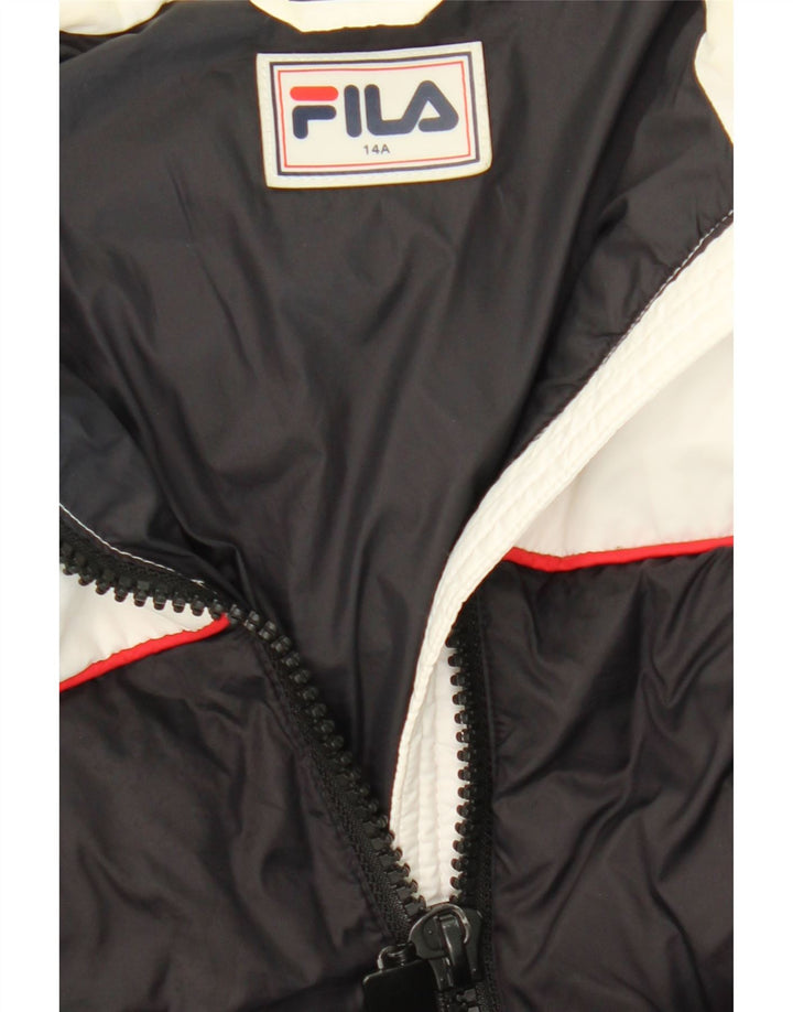 Jaqueta acolchoada com capuz Fila Boys 13-14 anos Multicolor Colourblock Nylon