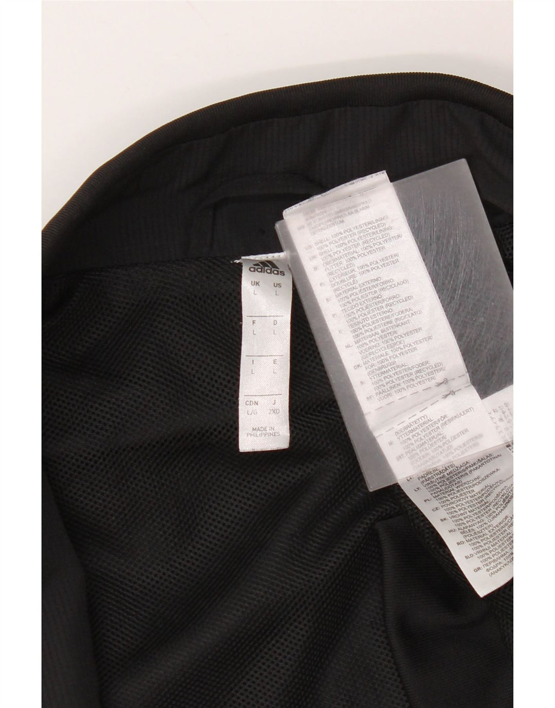 Adidas Mens Climalite Graphic Tracksuit Top Jaqueta Grande Poliéster Preto