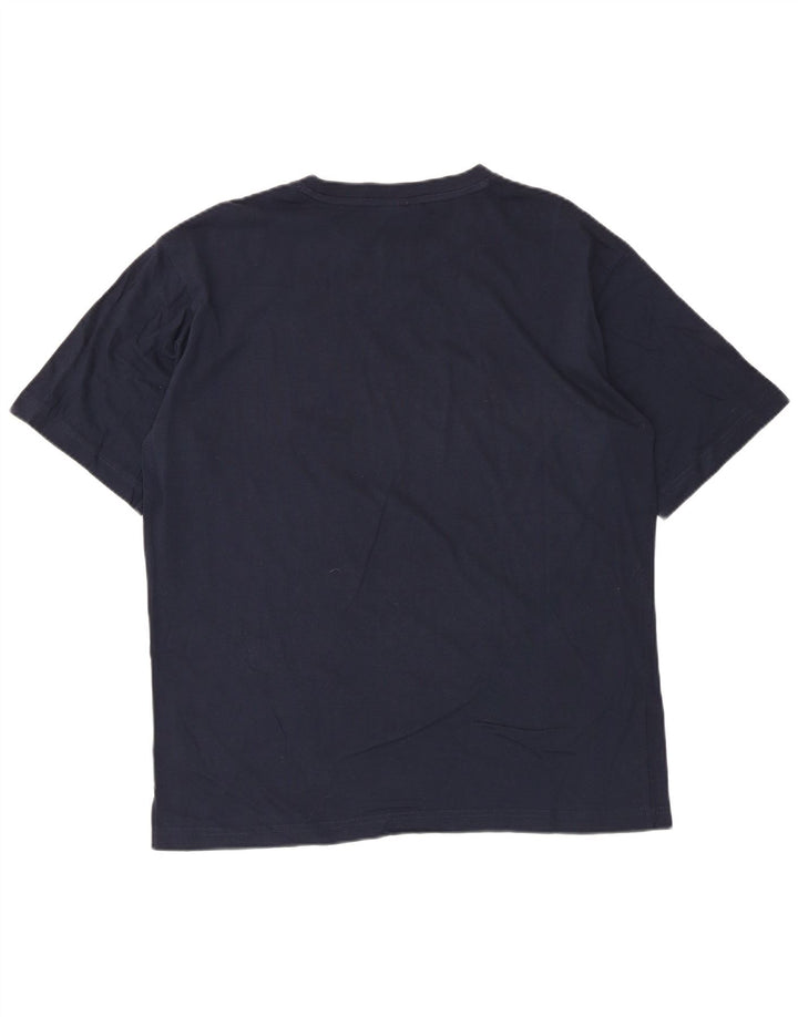 Camiseta masculina Kappa Top grande algodão azul marinho