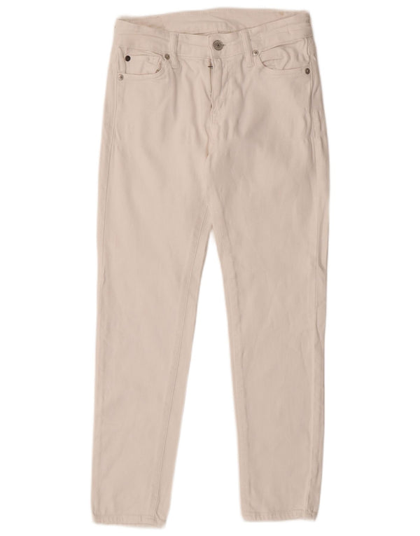 Ralph Lauren Jeans Slim Feminino W25 L25 Algodão Branco