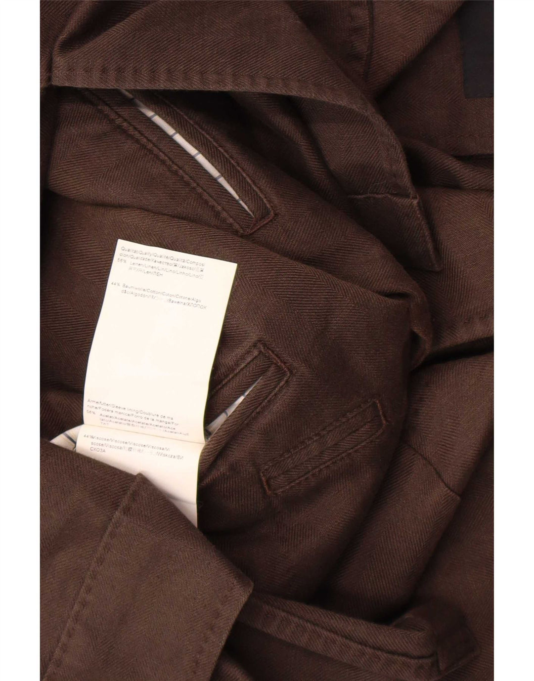 Jaqueta Blazer Masculina Hugo Boss com 2 Botões EU 52 XL Linho Marrom