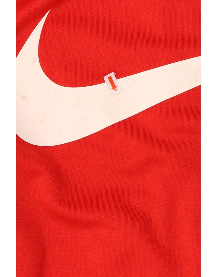 Nike Mens Swoosh Graphic Tracksuit Top Jaqueta Pequena Colorblock Vermelho