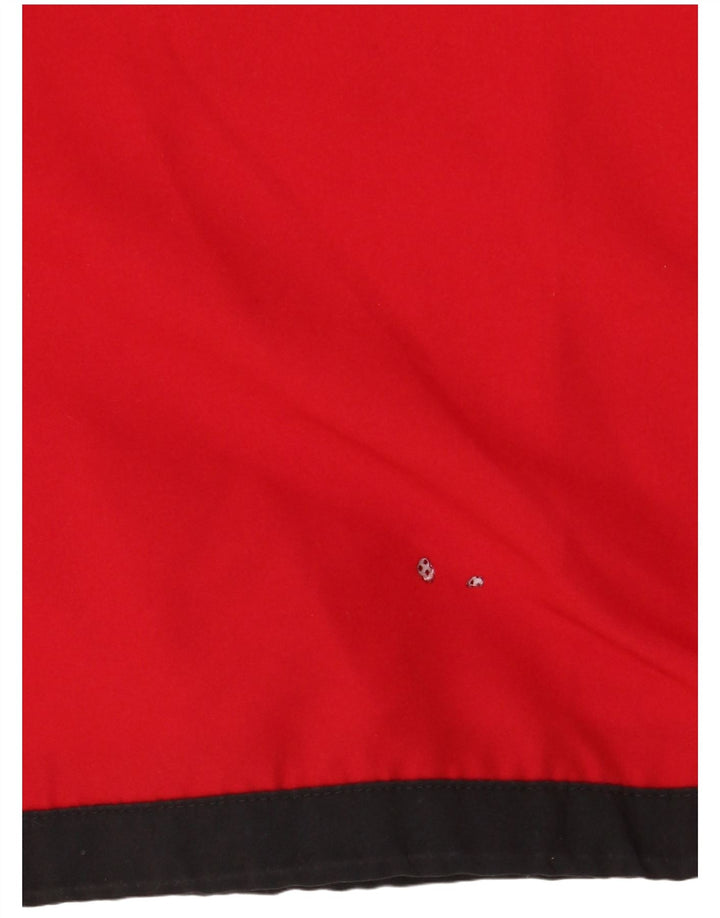 Adidas Mens Tracksuit Top Jacket UK 42/44 Grande Vermelho Colorblock Poliéster