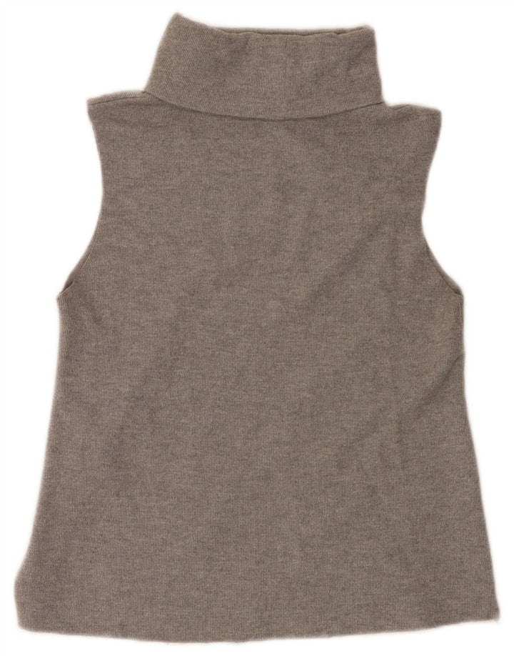Colete feminino Zara UK 10 pequeno poliéster cinza
