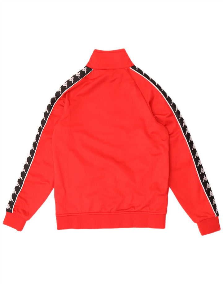 KAPPA Mens Graphic Tracksuit Top Jacket Pequeno Poliéster Colorblock Vermelho