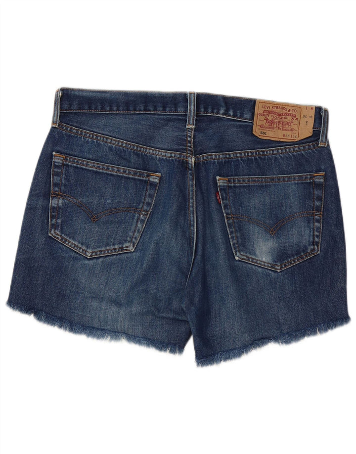 Shorts jeans feminino 501 desgastado da LEVI'S W36 XL azul algodão