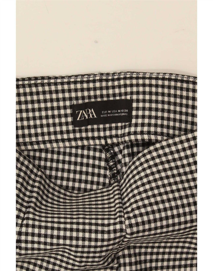 Leggings femininas Zara UK 12 médio preto guingão