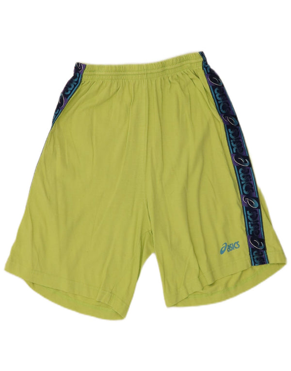 ASICS Mens Graphic Sport Shorts XL Verde Colorblock Algodão