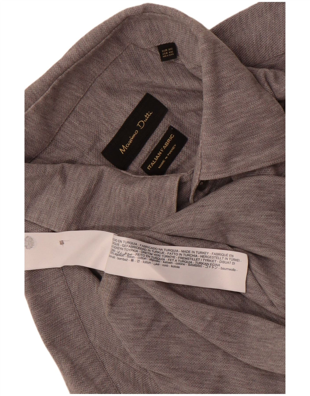 Camisa masculina Massimo Dutti 2XL algodão cinza
