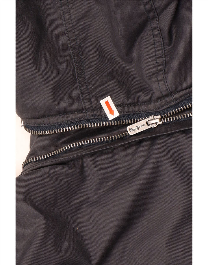 Jaqueta feminina PEPE Jeans acolchoada com capuz Reino Unido 14 algodão azul marinho médio