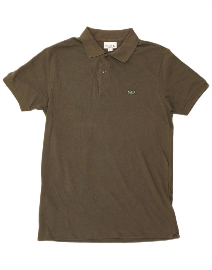 Camisa polo masculina LACOSTE Classic Fit algodão cáqui médio