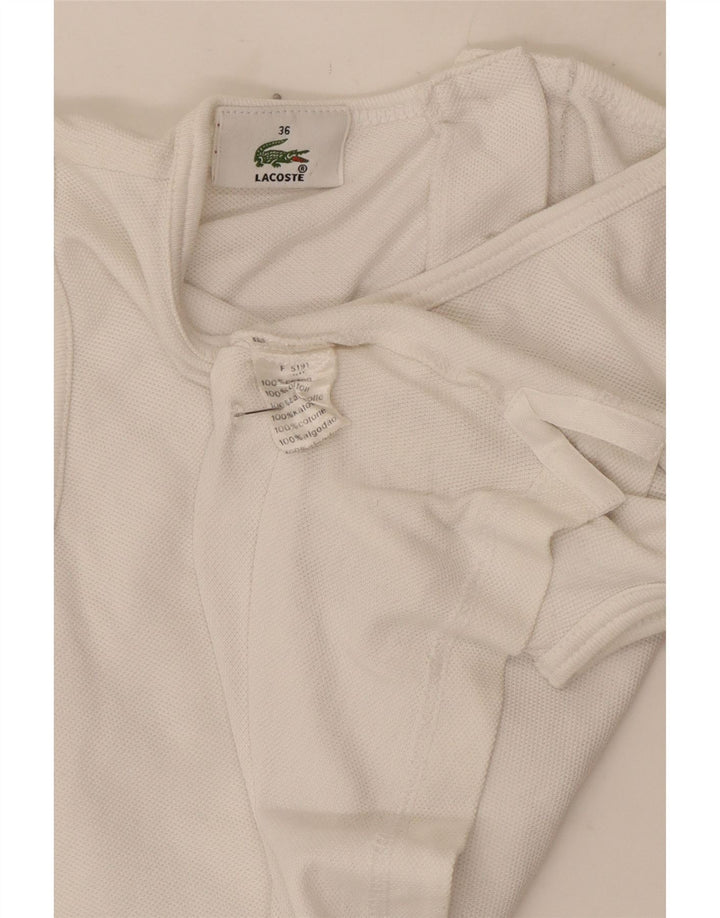 Colete feminino Lacoste tamanho superior 36 pequeno algodão branco