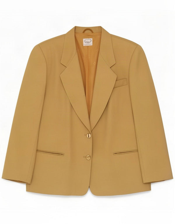 Jaqueta blazer feminina vintage de 2 botões IT 46 Bege grande