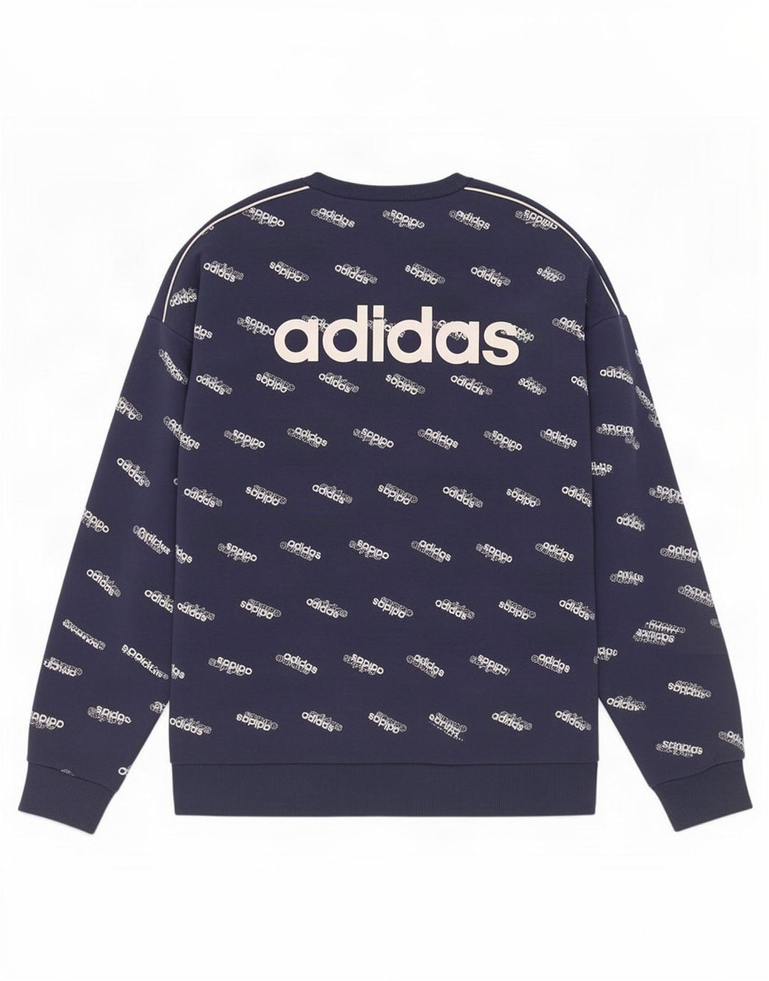 Adidas masculino gráfico moletom jumper médio azul marinho algodão