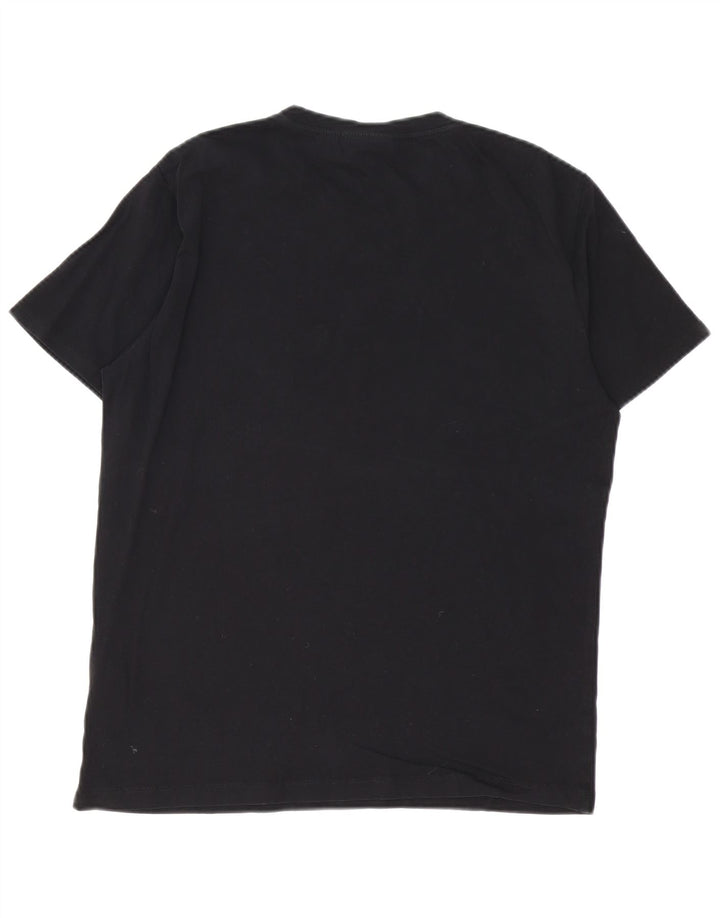 CALVIN KLEIN Camiseta masculina gráfica Top médio algodão preto