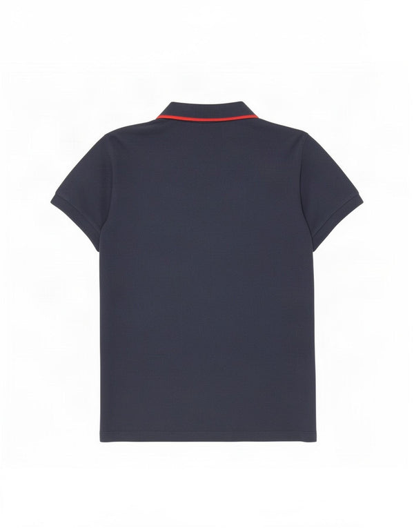 Camisa pólo masculina Hugo Boss pequena algodão azul marinho