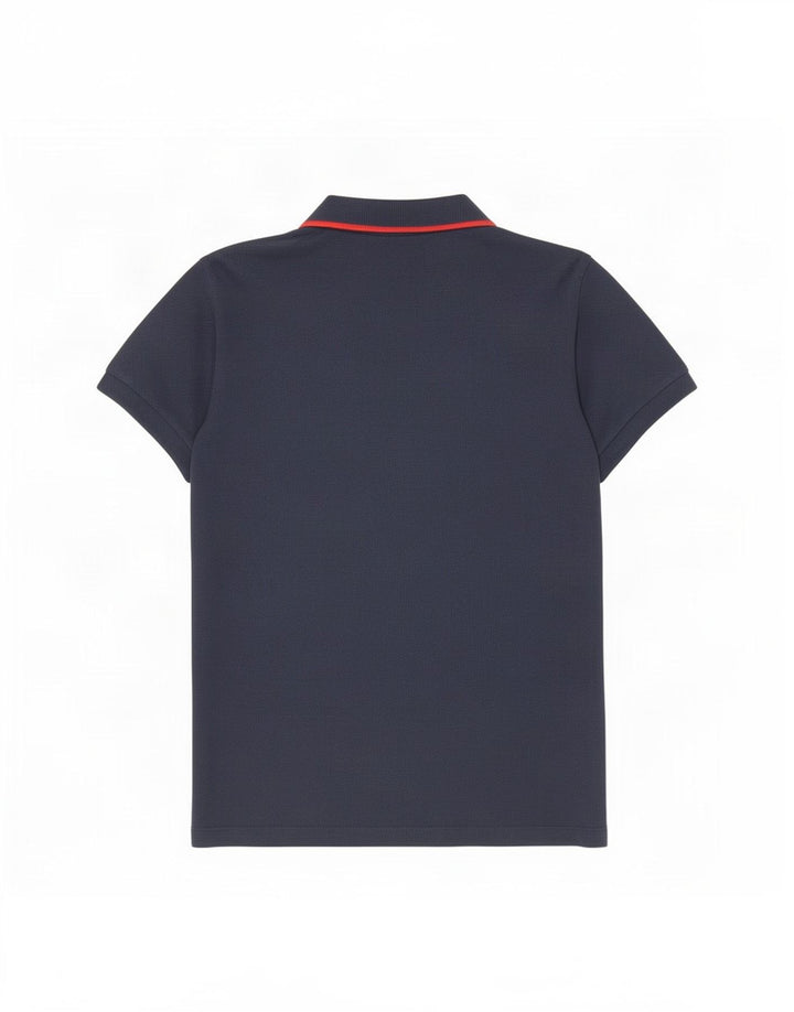 Camisa pólo masculina Hugo Boss pequena algodão azul marinho