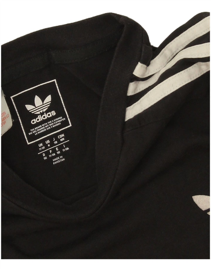 Top gráfico Adidas Meninos manga comprida 11-12 anos algodão preto