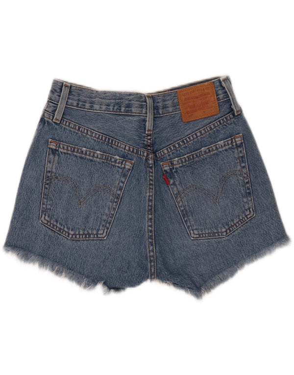 Shorts jeans feminino Levi's 501 desgastado W24 XS azul algodão