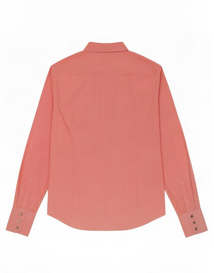 Camisa feminina Blunauta IT 44 algodão listrado vermelho médio