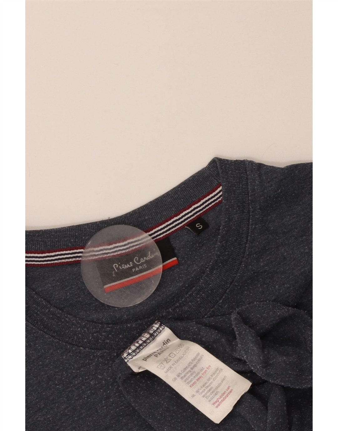 Camiseta masculina Pierre Cardin Top pequeno algodão azul marinho