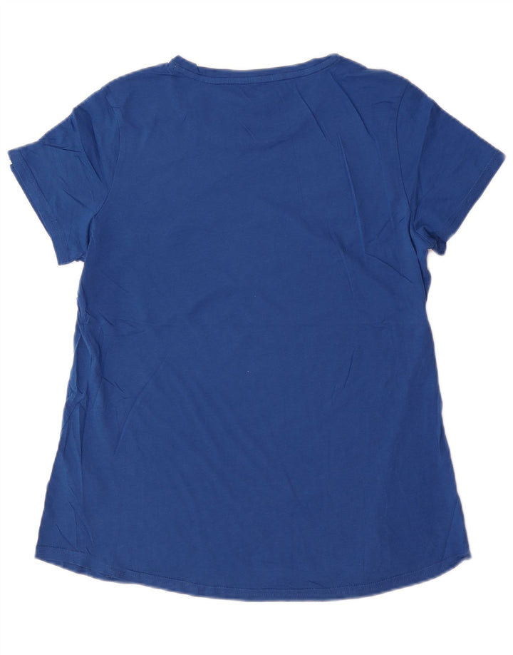 Camiseta feminina Puma Graphic UK 14 algodão azul médio