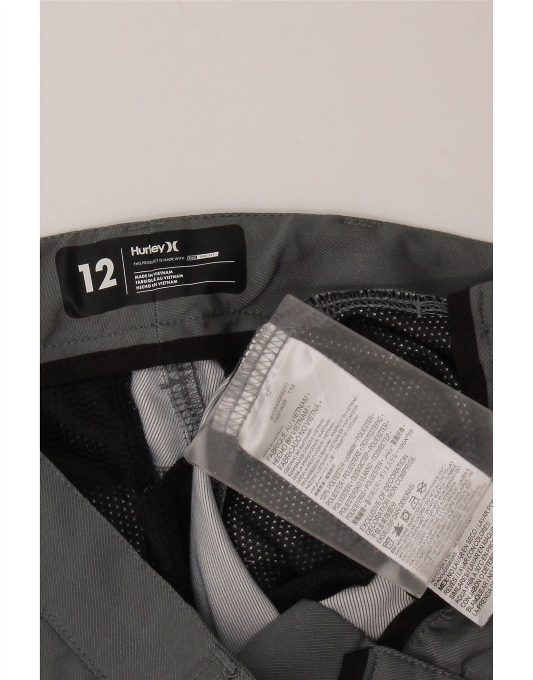Shorts HURLEY Boys Dri Fit Chino 11-12 anos W26 cinza poliéster