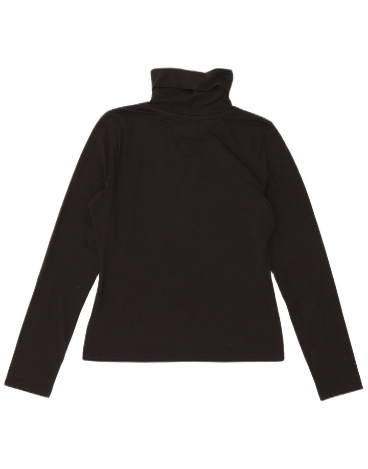 Tommy Hilfiger Top gráfico feminino manga comprida UK 14 médio preto poliéster
