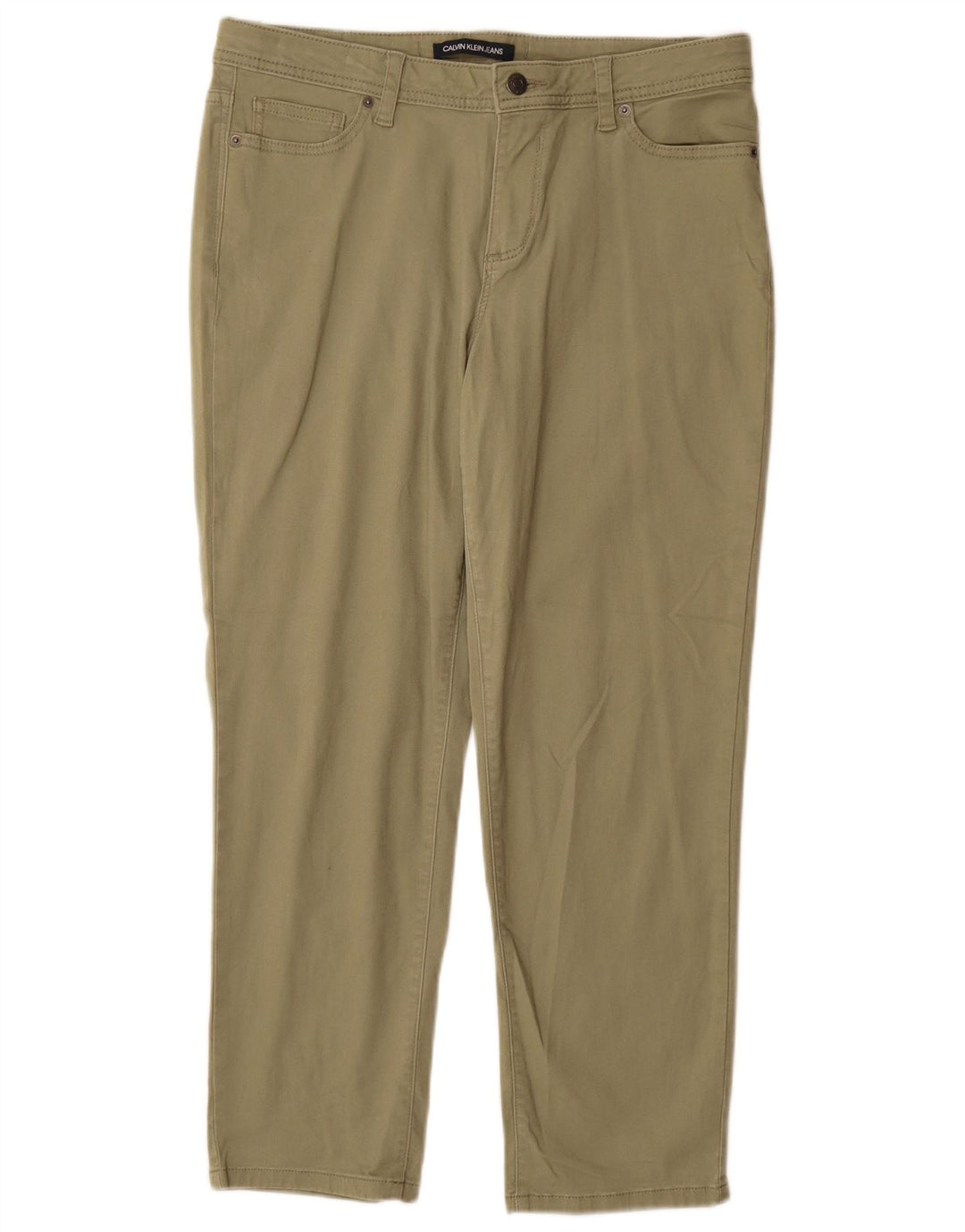 Calça casual feminina CALVIN KLEIN EUA 10 grande W30 L27 verde