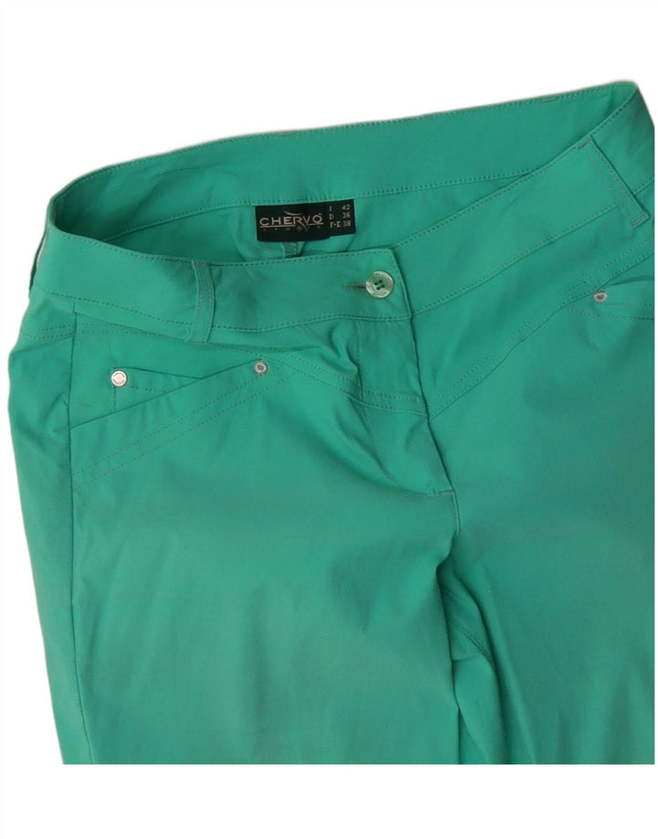 Calça feminina casual slim Chervo IT 42 médio W30 L27 turquesa