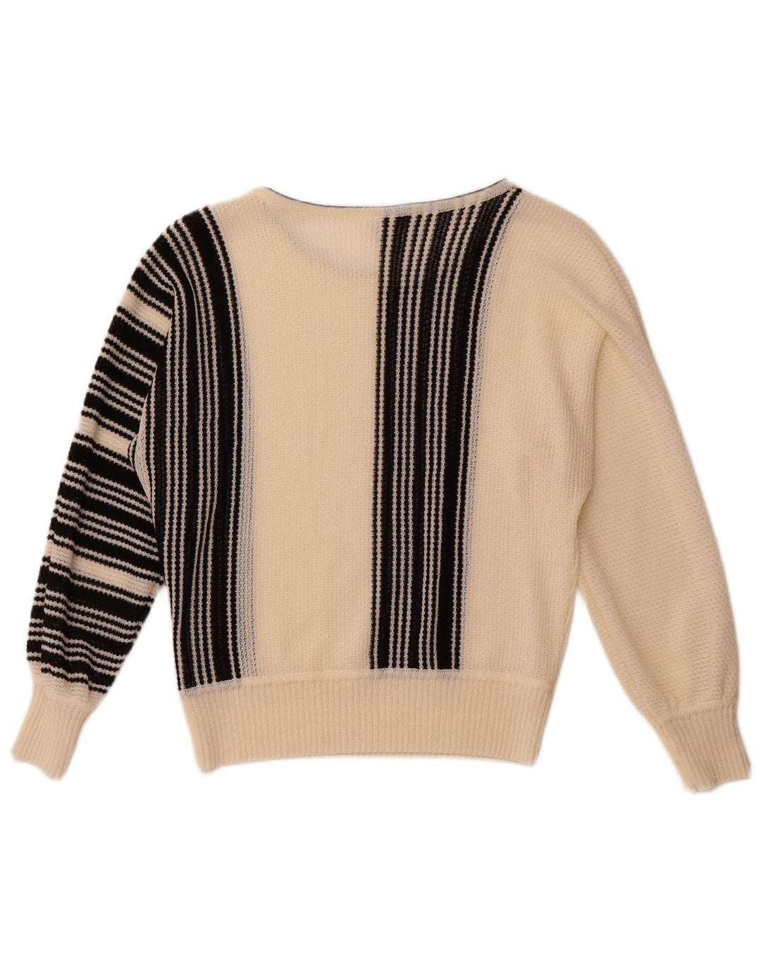 Suéter feminino BODE com gola canoa UE 40 médio off white listrado